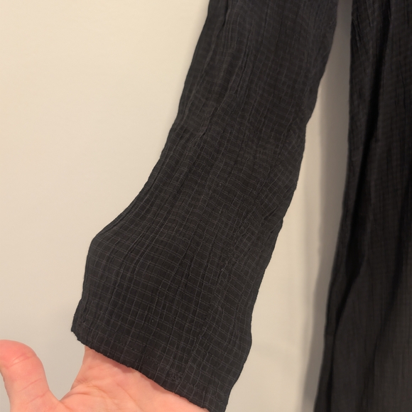 FLAX Women's Long Sleeve Black Maxi Dress Size Large - Picture 5 of 8